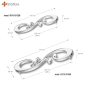 Ручка классика скоба 8119 0160 CR цвет глянцевый хром длина 175 мм