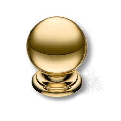 Ручка классика кнопка 8352-100 цвет глянцевое золото диаметр 28 мм 
