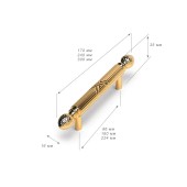 Ручка классика скоба BU 005.160.19 длина 230 мм золото 