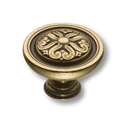 Ручка классика кнопка BU 009.50.12 цвет античная бронза диаметр 50 мм