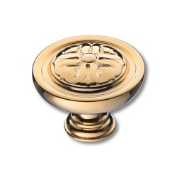 Ручка классика кнопка BU 009.50.19 цвет глянцевое золото диаметр 50 мм