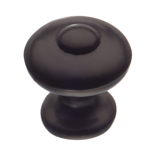 Ручка кнопка круглая TOP006-14 цвет черный диаметр 19 мм 