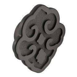 Ручка кнопка фигурная VALENTINA/P-B цвет черный длина 74 мм, крепление 16 мм 