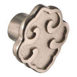 Ручка кнопка фигурная VALENTINA/PS-N цвет темный никель длина 74 мм, крепление 16 мм