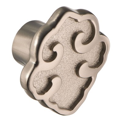 Ручка кнопка фигурная VALENTINA/PS-N цвет темный никель длина 74 мм крепление 16 мм