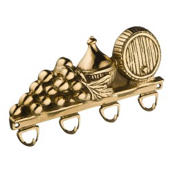 Вешалка 00076 Винный погреб глянцевая латунь длина 190 мм 