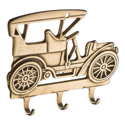 Вешалка 00079 Старинный автомобиль цвет глянцевая латунь длина 120 мм 