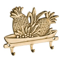 Вешалка 00080 Ананасы глянцевая латунь длина 120 мм