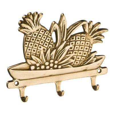 Вешалка 00080 Ананасы глянцевая латунь длина 120 мм