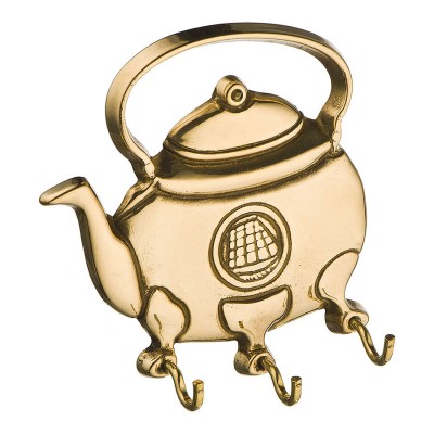 Вешалка 00093 Чайник глянцевая латунь длина 110 мм