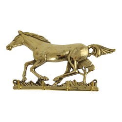 Вешалка 01093 Лошадь глянцевая латунь длина 200 мм