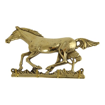 Вешалка 01093 Лошадь глянцевая латунь длина 200 мм