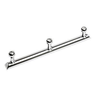 Вешалка трехрожковая 0493-005-3 SWR цвет глянцевый хром, кристаллы Swarovski длина 210 мм