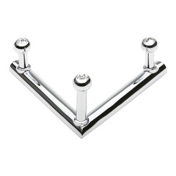 Вешалка трехрожковая 0493-005-V2 SWR цвет глянцевый хром, кристаллы Swarovski длина 110 мм 