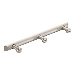 Вешалка трехрожковая 0493-006-3 SWR цвет брашированный никель, кристаллы Swarovski длина 210 мм