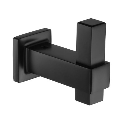 Крючок мебельный 1006 001 AL6 цвет черный однорожковый 73 мм 