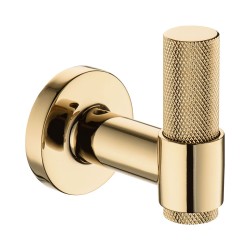 Крючок мебельный 1035 001 GL цвет глянцевое золото однорожковый 70 мм