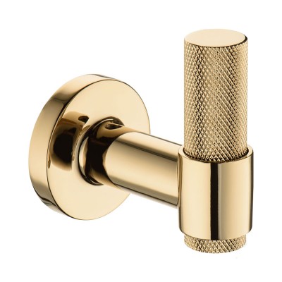 Крючок мебельный 1035 001 GL цвет глянцевое золото однорожковый 70 мм