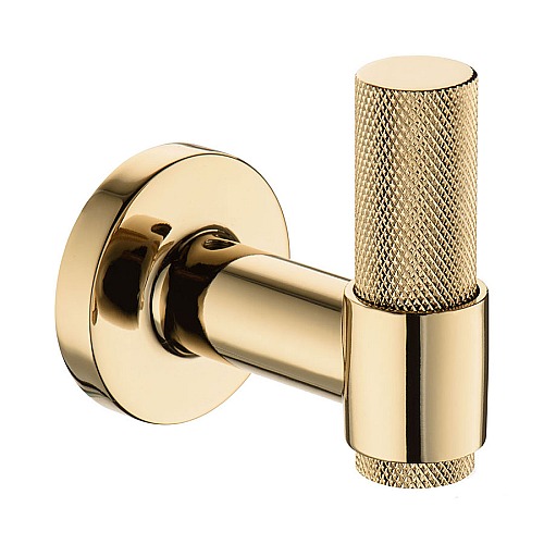 Крючок мебельный 1035 001 GL цвет глянцевое золото однорожковый 70 мм