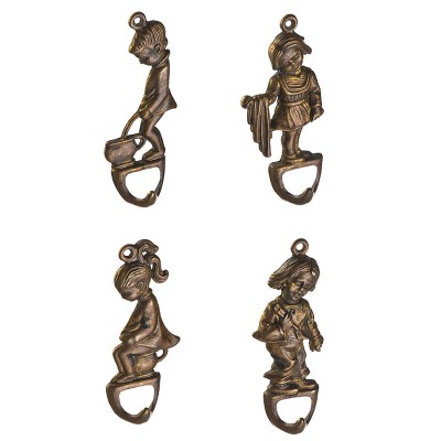 Крючки для ванной 131136 цвет античная латунь длина 90 мм, набор 4 штуки 