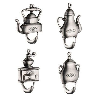 Крючки для кухни 140087 цвет античное серебро набор 4 штуки длина 70 мм 