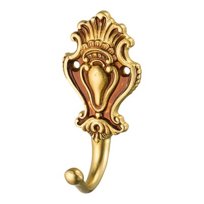 Крючок мебельный 151010H цвет французское золото однорожковый длина 100 мм