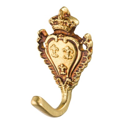 Крючок мебельный 152030H цвет французское золото однорожковый длина 30 мм 