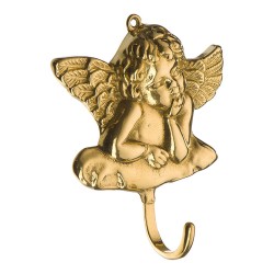 Крючок мебельный 15761 Ангел глянцевая латунь длина 110 мм 