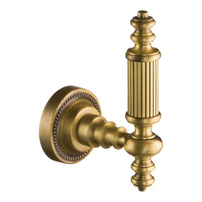 Крючок мебельный 3506-12-013 цвет состаренная латунь однорожковый длина 115 мм