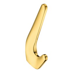 Крючок мебельный 7113 010MP11 цвет глянцевое золото двухрожковый 115 мм