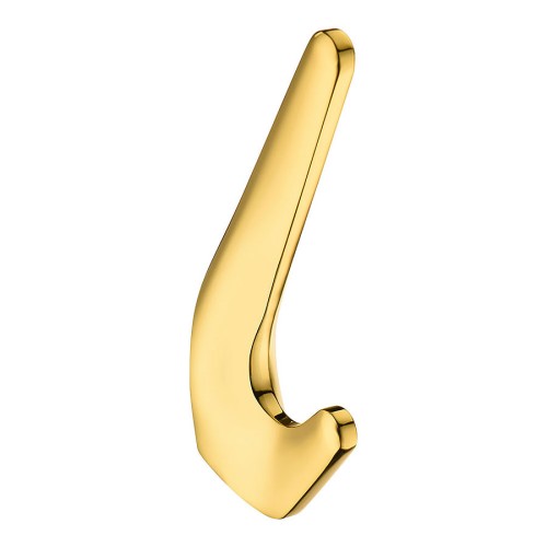 Крючок мебельный 7113 010MP11 цвет глянцевое золото двухрожковый 115 мм