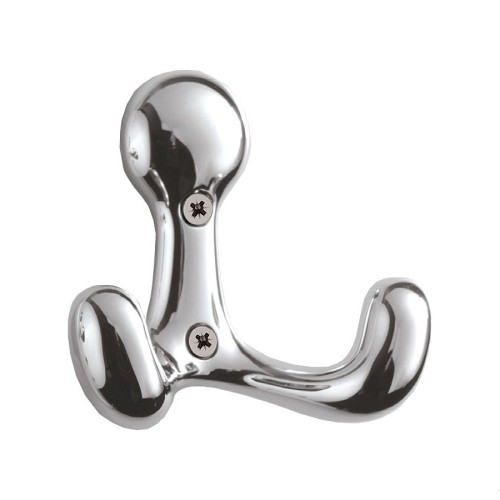 Крючок мебельный 721MP02 цвет глянцевый хром двухрожковый длина 86 мм 