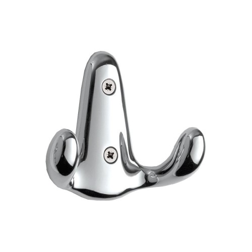 Крючок мебельный 724MP02 цвет глянцевый хром двухрожковый длина 83 мм 