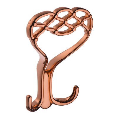 Крючок мебельный 738MP51 цвет розовый медный трех рожковый 140 мм 