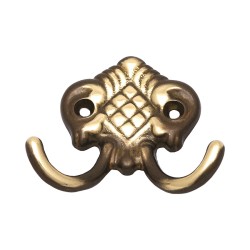 Крючок мебельный AX5012.000.46 цвет античная бронза двухрожковый длина 75 мм Крючок мебельный AX5012.000.46 цвет античная бронза двухрожковый длина 75 мм