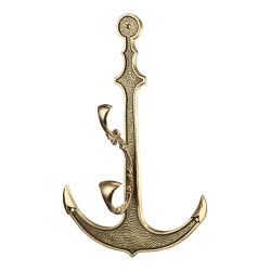 Крючок мебельный C242-62 якорь двухрожковый цвет латунь длина 290 мм 