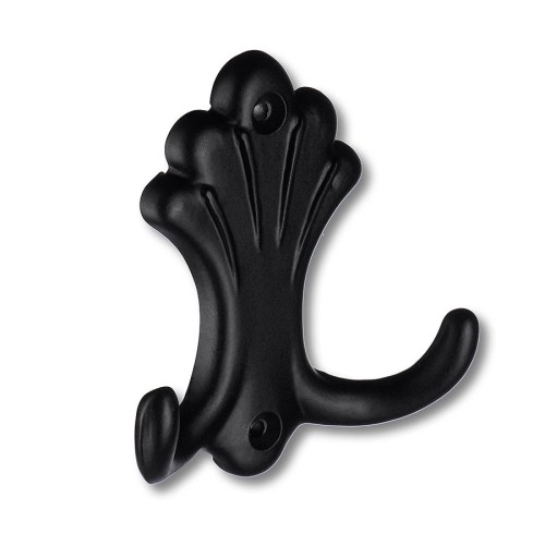 Крючок мебельный 15.722.00.09 цвет черный матовый двухрожковый длина 67 мм Крючок мебельный 15.722.00.09 цвет черный матовый двухрожковый длина 67 мм