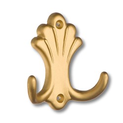Крючок мебельный 15.722.00.40 цвет флорентийское золото двухрожковый длина 67 мм 