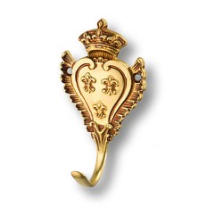 Крючок мебельный 152010H цвет французское золото однорожковый длина 115 мм