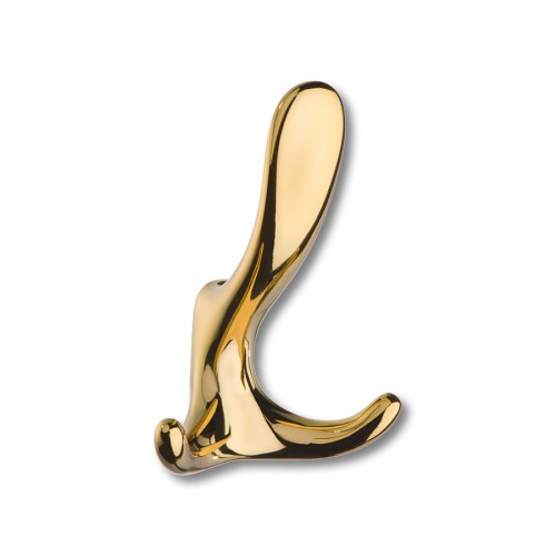 Крючок мебельный 2045 0078 GL цвет глянцевое золото трехрожковый длина 135 мм Крючок мебельный 2045 0078 GL цвет глянцевое золото трехрожковый длина 135 мм