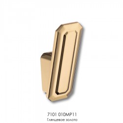 Крючок мебельный 7101 010MP11 цвет глянцевое золото однорожковый 70 мм