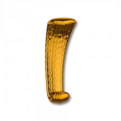 Крючок мебельный 743MP11 цвет глянцевое золото двухрожковый 107 мм