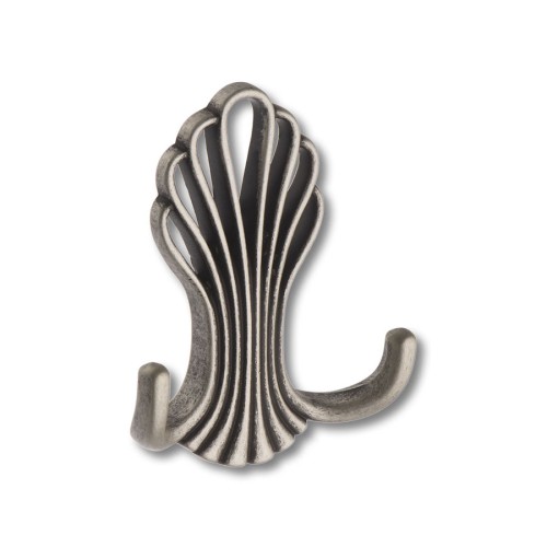 Крючок мебельный 746MP14 цвет старое серебро двухрожковый 83 мм Крючок мебельный 746MP14 цвет старое серебро двухрожковый 83 мм