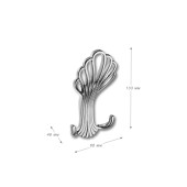 Крючок мебельный 747MP02 цвет глянцевый хром трехрожковый 133 мм