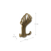 Крючок мебельный 747MP10 цвет старая бронза трехрожковый 133 мм