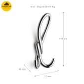 Крючок мебельный Dugum Hook Big-Silver цвет серебро трехрожковый 164 мм