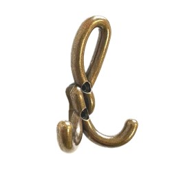 Крючок мебельный Dugum Hook Small-Antik цвет античная бронза трехрожковый 87 мм 