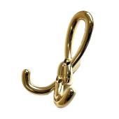 Крючок мебельный Dugum Hook Small-Gold цвет глянцевое золото трехрожковый 87 мм