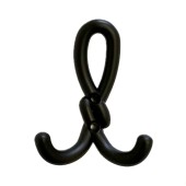 Крючок мебельный Dugum Hook Small-M.Black цвет матовый черный трехрожковый 87 мм 