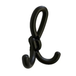 Крючок мебельный Dugum Hook Small-M.Black цвет матовый черный трехрожковый 87 мм 